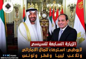 الزيارة السابعة للسيسي لأبوظبي: استرضاء للمال الاماراتي وتلاعب ليبيا وقطر وتونس