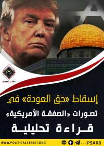 إسقاط «حق العودة» في  تصورات «الصفقة الأمريكية».. قراءة تحليلية