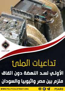 تداعيات ملء المرحلة الأولي لسد النهضة دون اتفاق ملزم بين مصر وإثيوبيا والسودان
