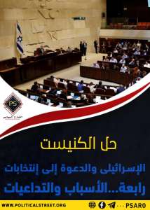 حل الكنيست الإسرائيلى والدعوة إلى إنتخابات رابعة…الأسباب والتداعيات