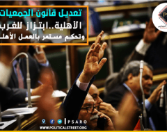 تعديل قانون الجمعيات الأهلية..ابتزاز للغرب وتحكم مستمر بالعمل الأهلي