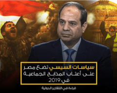 سياسات السيسي تضع مصر على أعتاب المذابح الجماعية في 2019 …..قراءة في التقارير الدولية